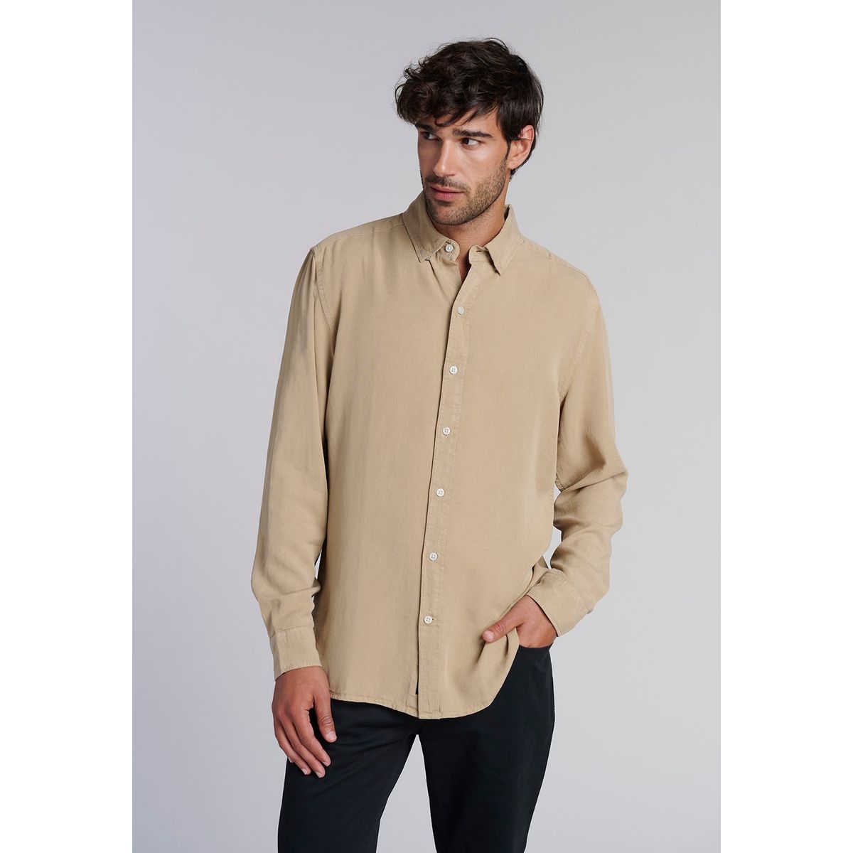 FEROUCH - Camisa Miami Sport Lyocell Fj Beige Ferouch