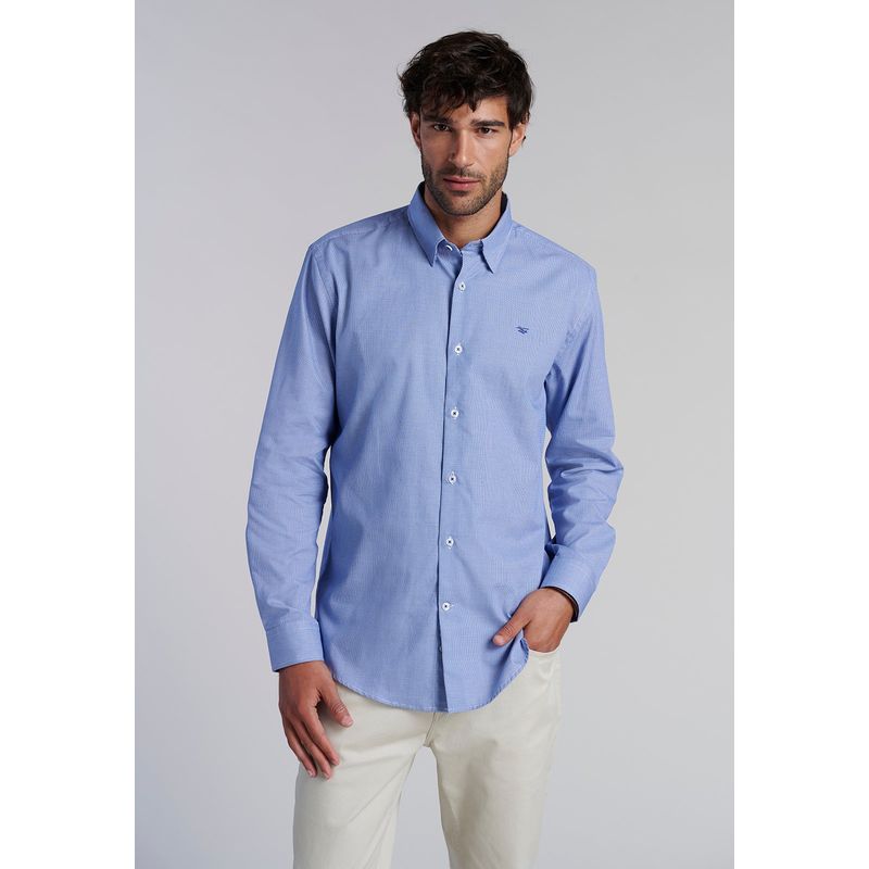 FEROUCH - Camisa Jacquard Boston Sc Azul Ferouch_.