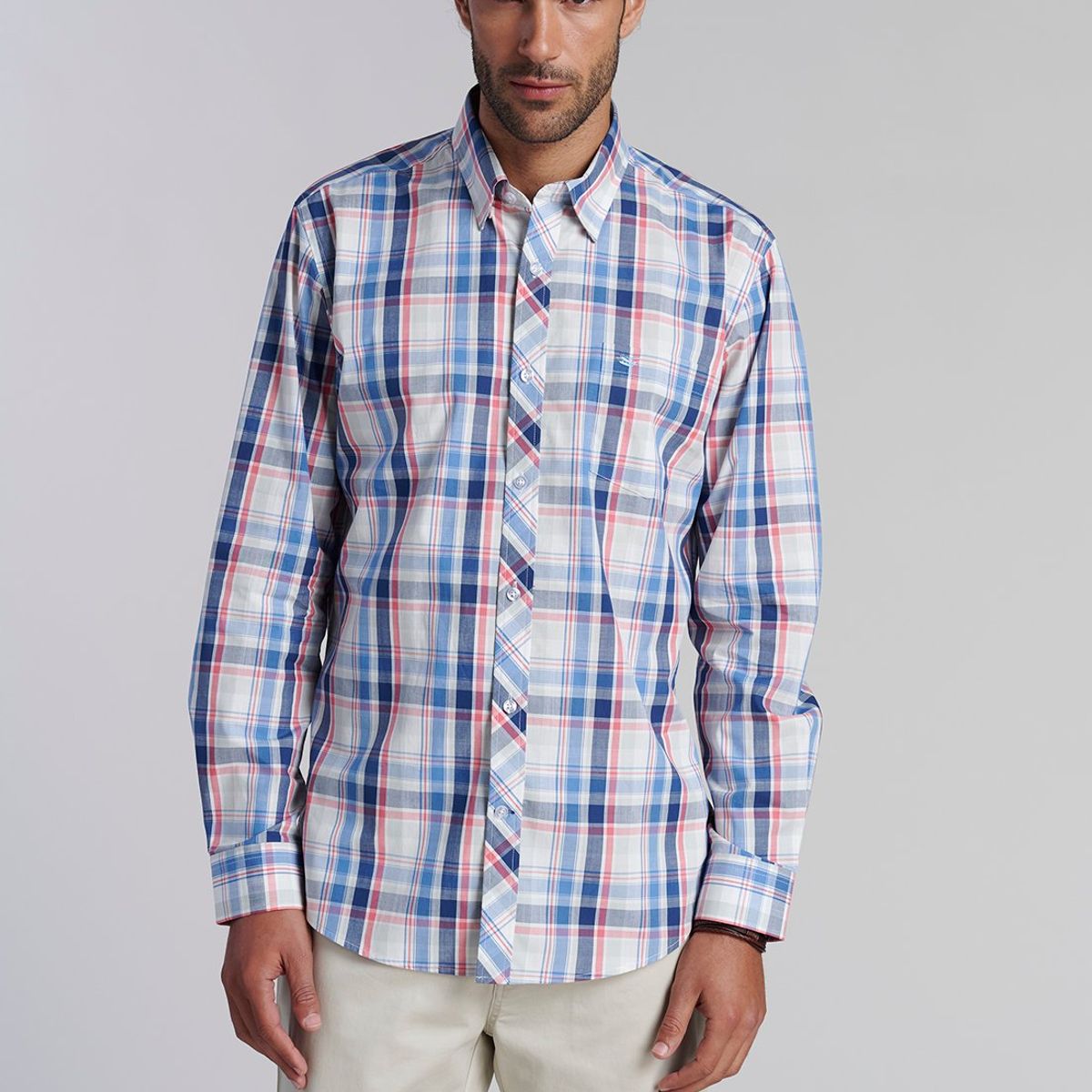 FEROUCH - Camisa Check Orlando F Rojo Ferouch