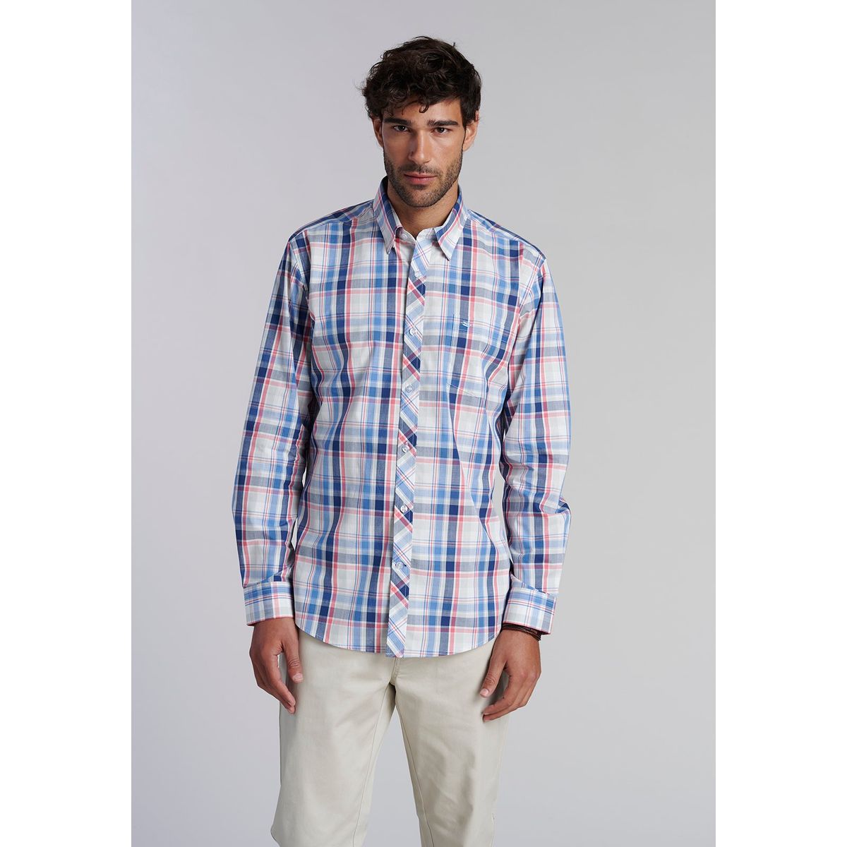 FEROUCH - Camisa Check Orlando F Rojo Ferouch