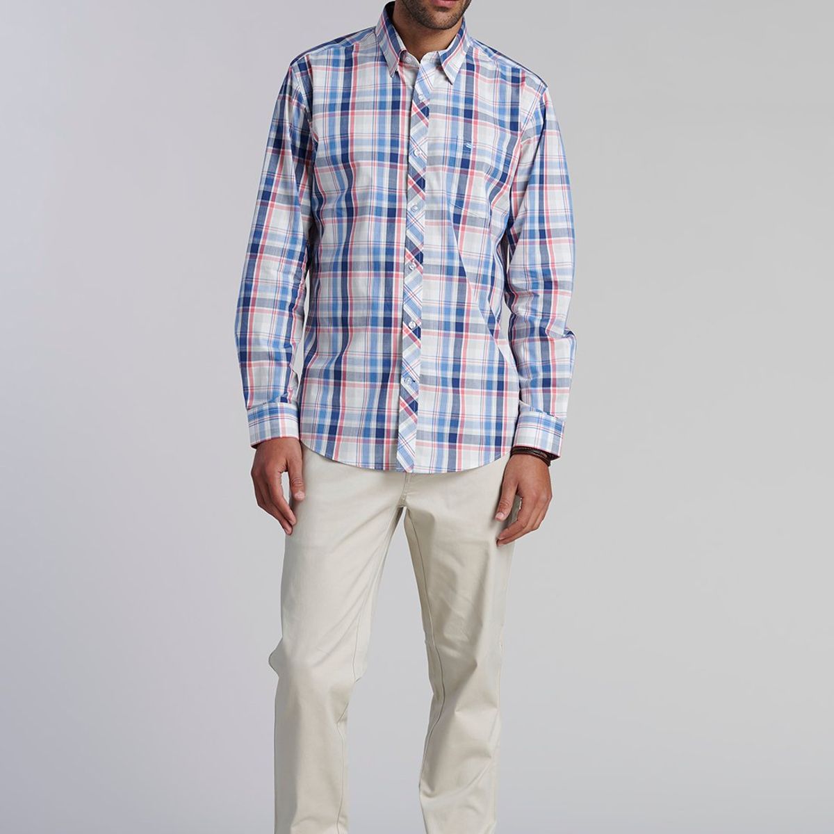 FEROUCH - Camisa Check Orlando F Rojo Ferouch