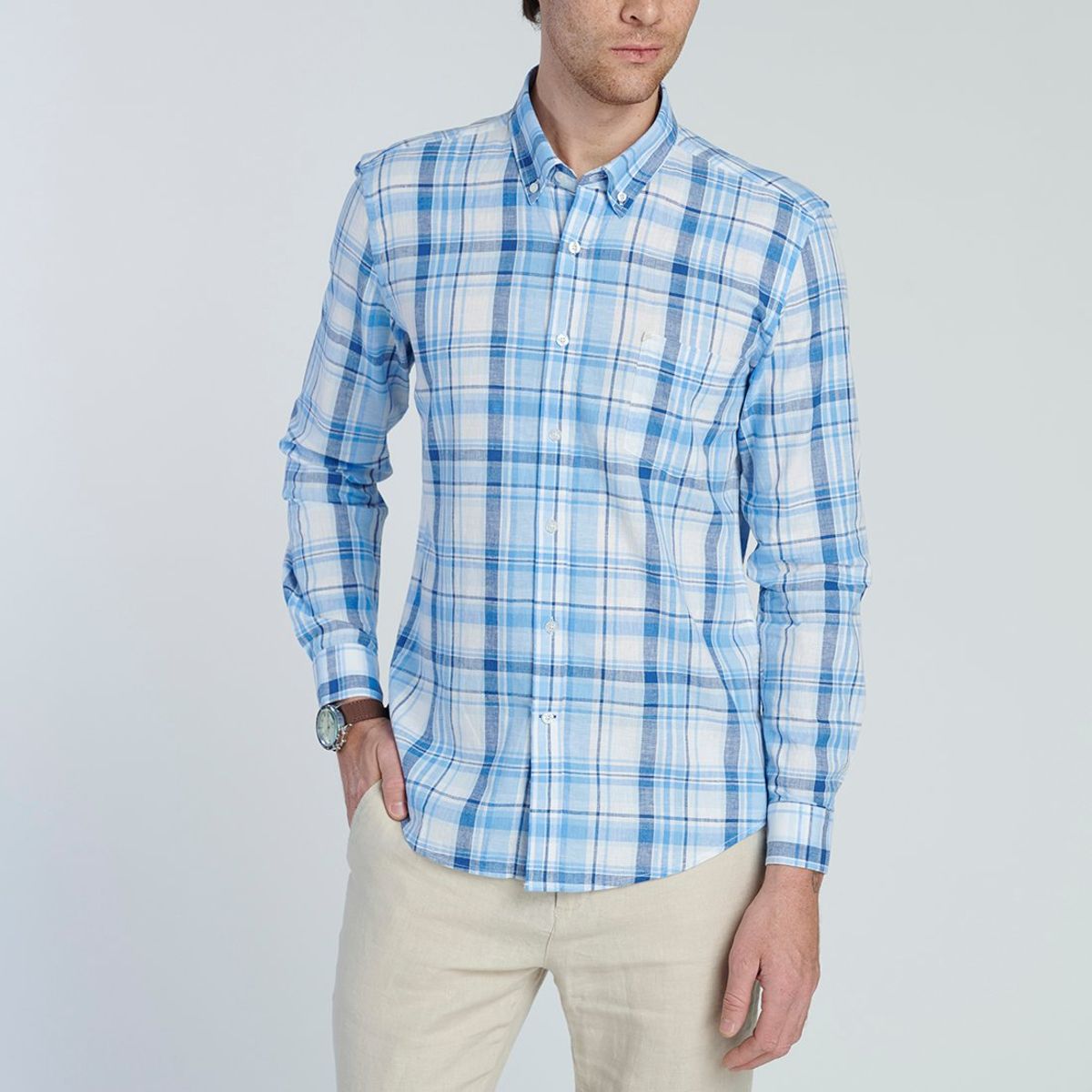 NEW MAN - Camisa Maxburg Azul New Man