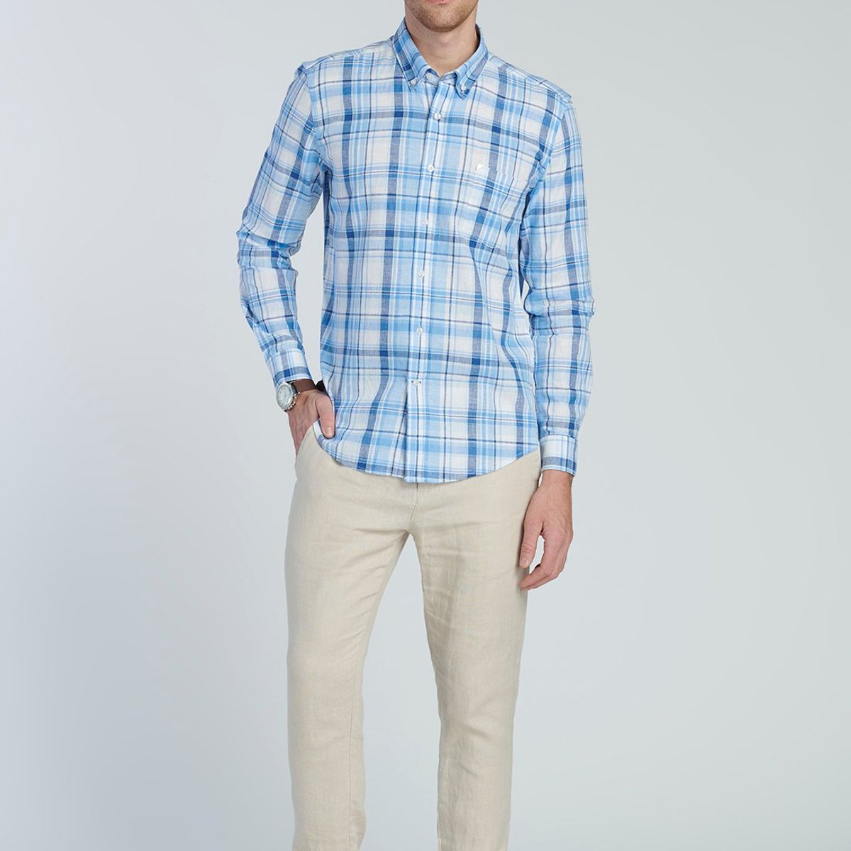 NEW MAN - Camisa Maxburg Azul New Man