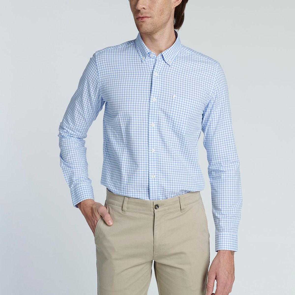 NEW MAN - Camisa Versailles Celeste New Man