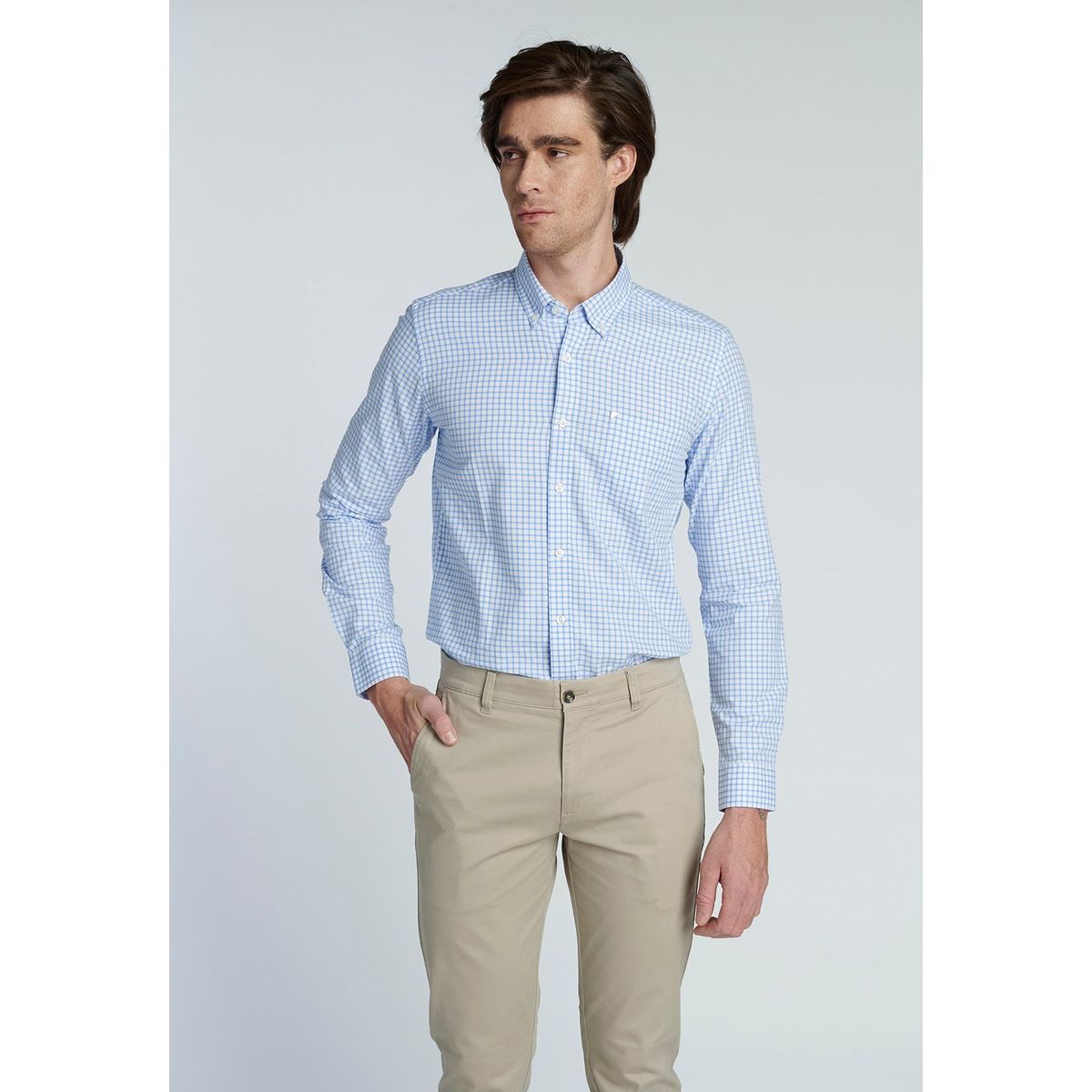 NEW MAN - Camisa Versailles Celeste New Man