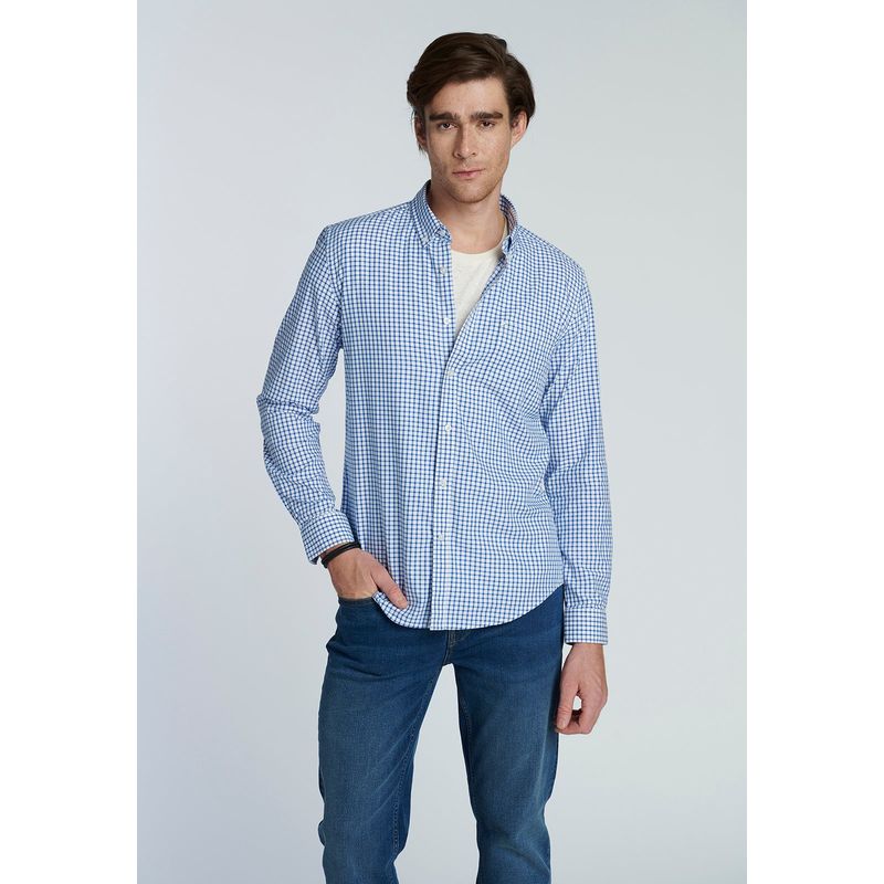NEW MAN - Camisa Versailles Azul New Man