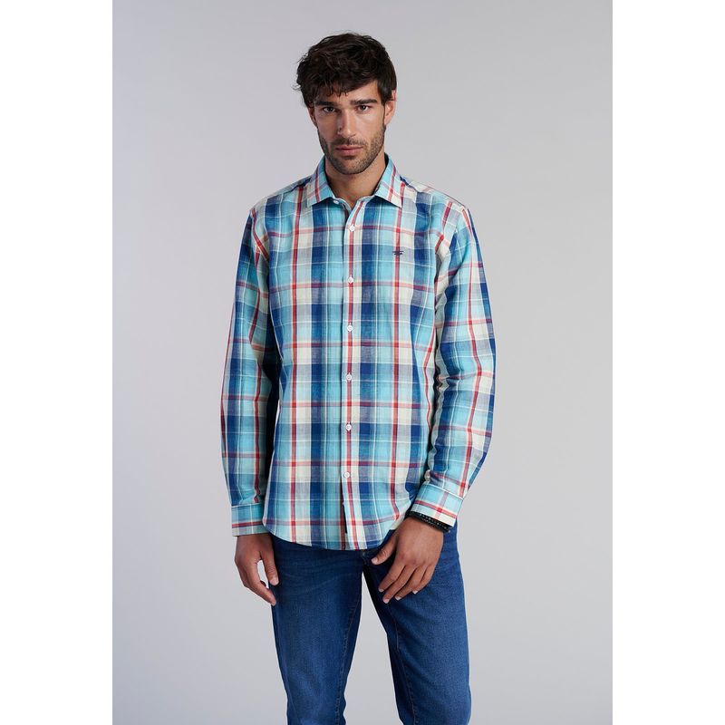 FEROUCH - Camisa Check Fontana F Verde Ferouch