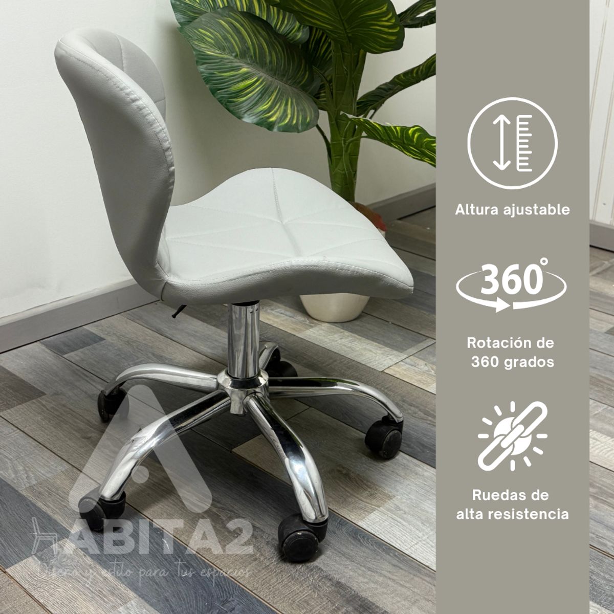HABITA2 CHILE - Silla de escritorio gris ejecutiva ergonómica mariposa