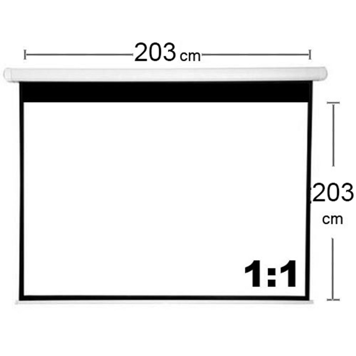 GENERICO - TELON MURAL 203x203cm mecanismo retractil