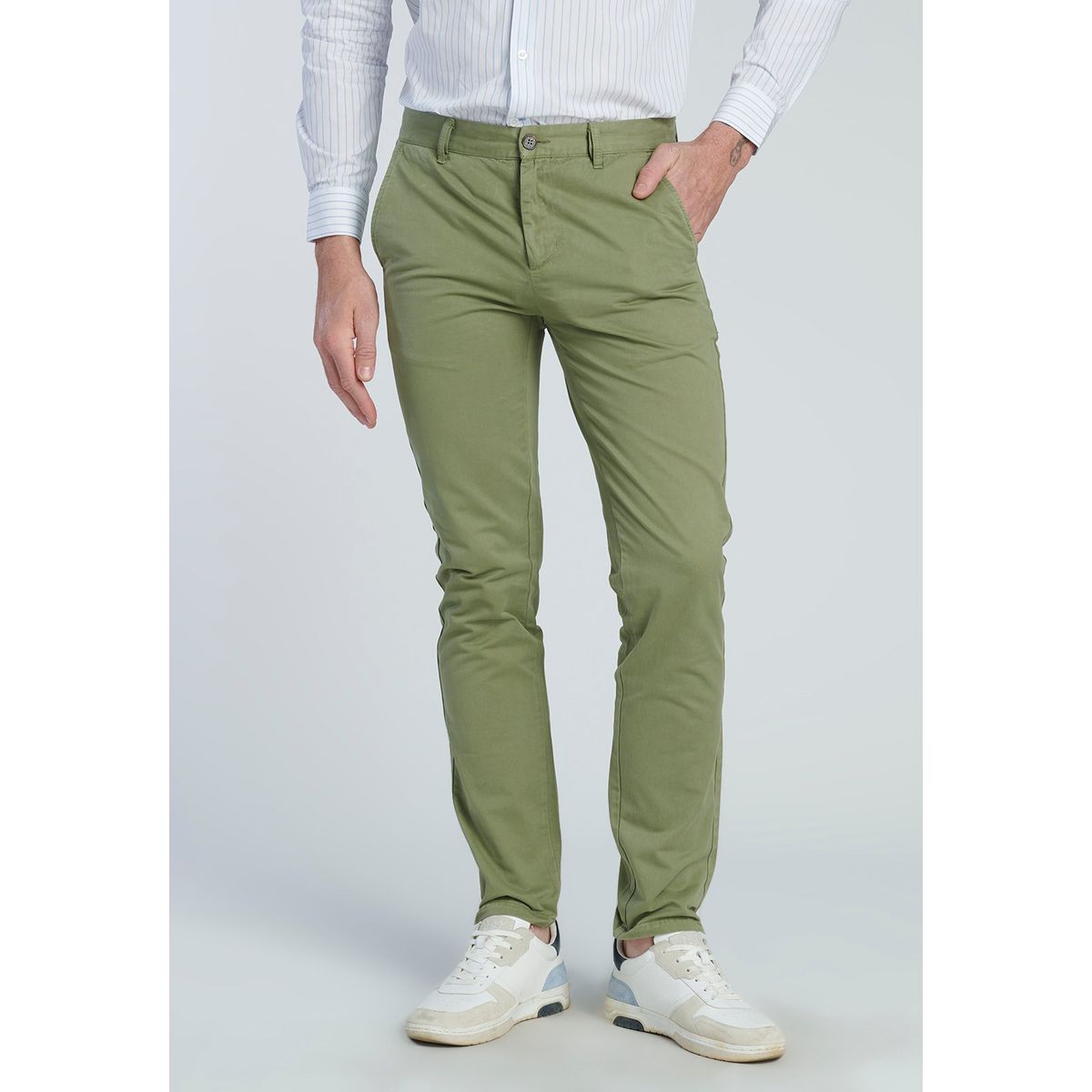 NEW MAN - Pantalon Lille Café New Man