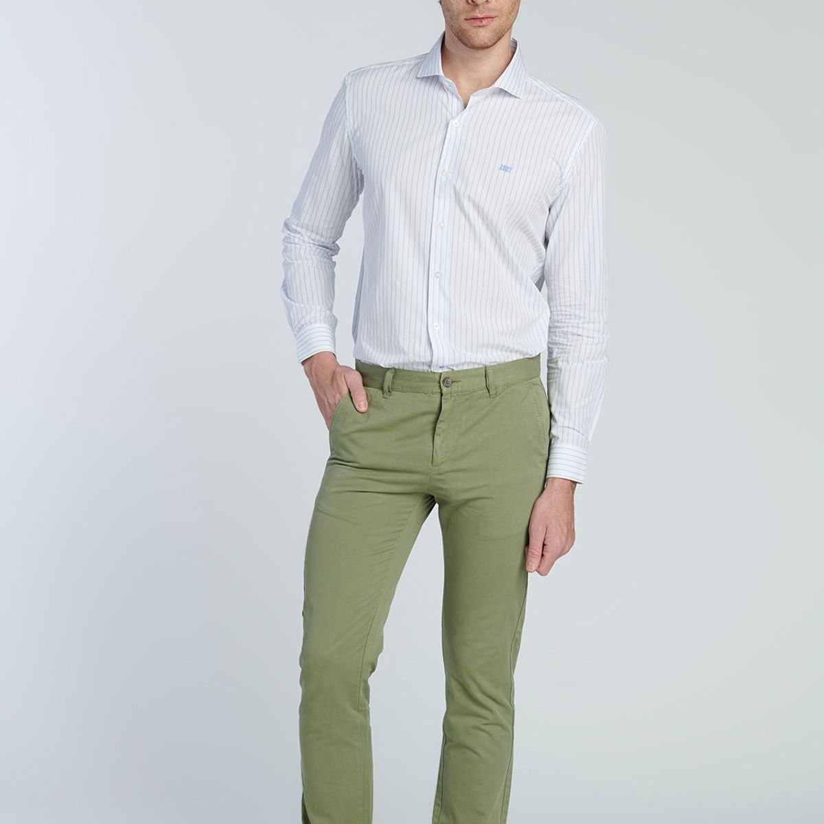 NEW MAN - Pantalon Lille Café New Man