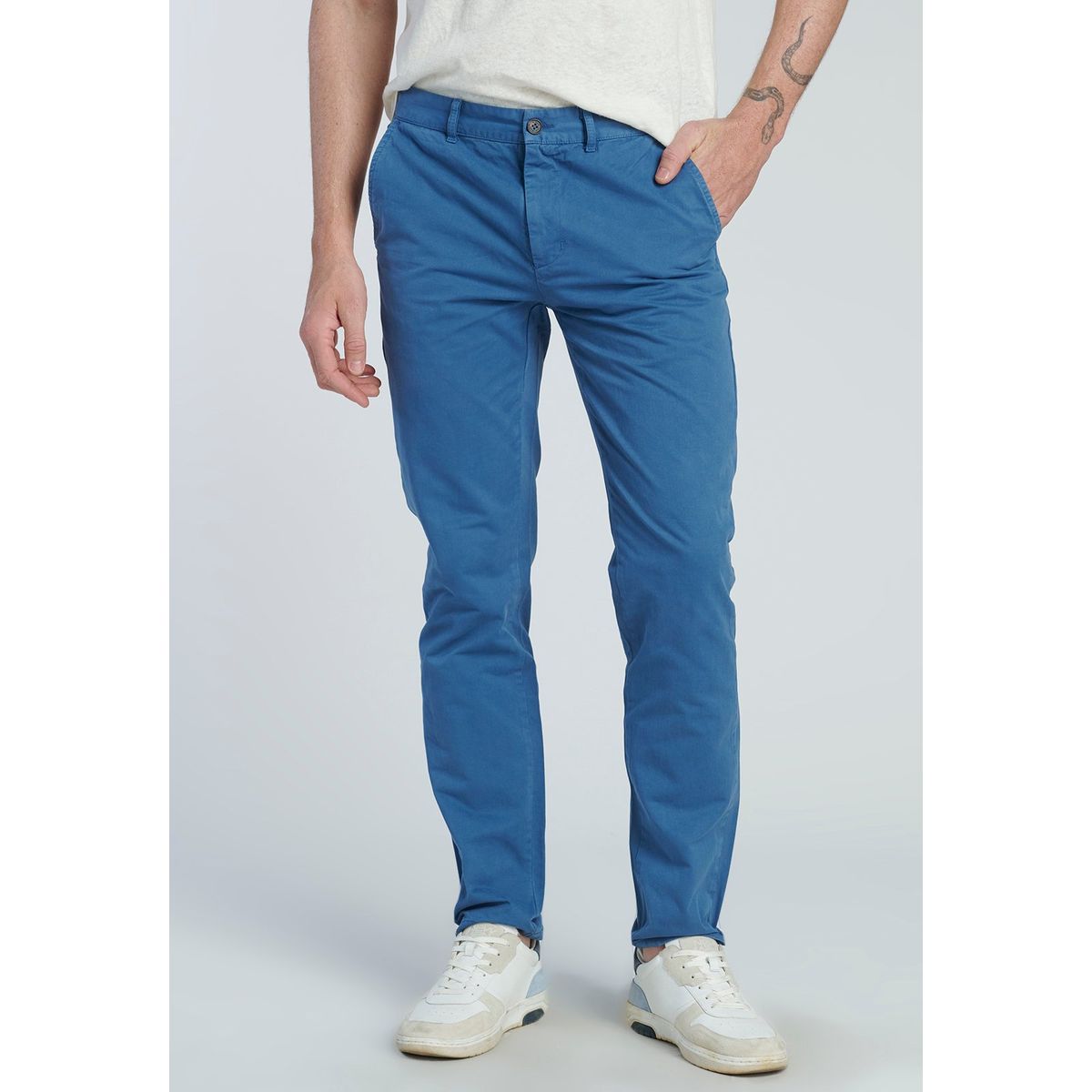 NEW MAN - Pantalon Lille Azul New Man