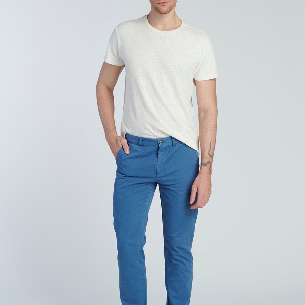 NEW MAN - Pantalon Lille Azul New Man