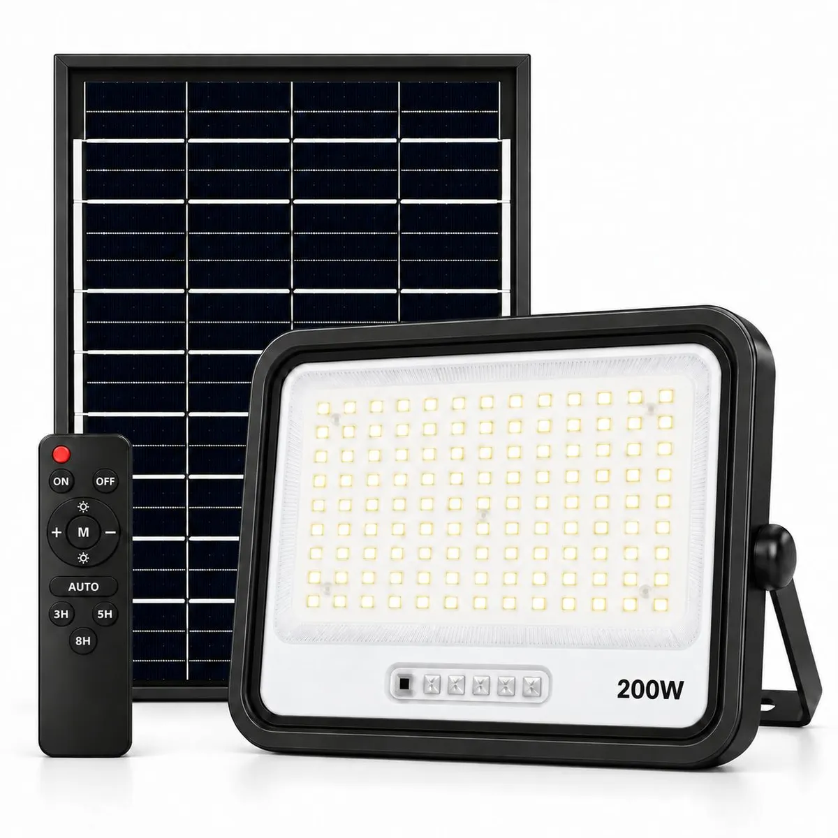LOGIC - Proyector LED 200W con Panel Solar Independiente + Cable 5MT