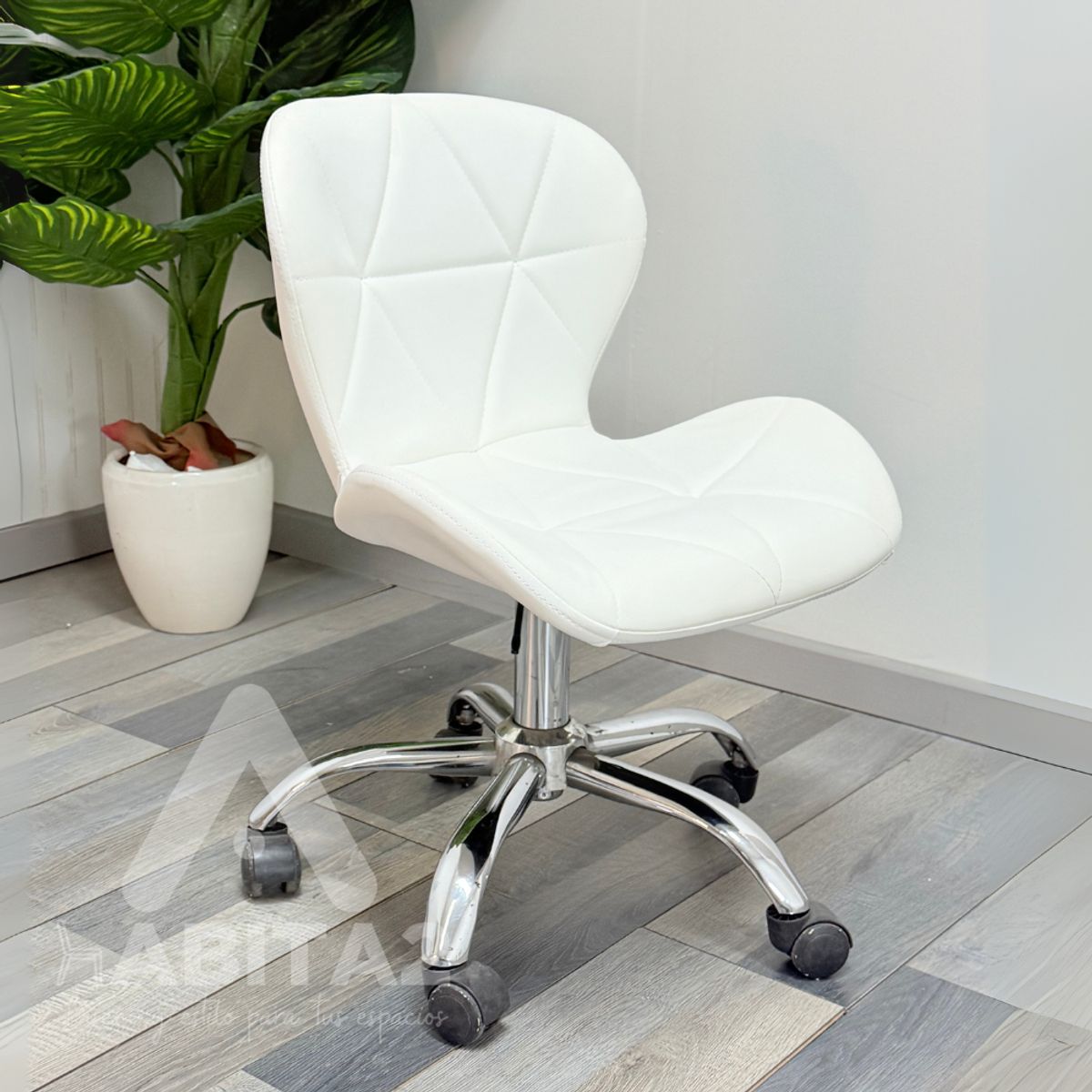 HABITA2 CHILE - Silla de escritorio blanca ejecutiva ergonómica mariposa
