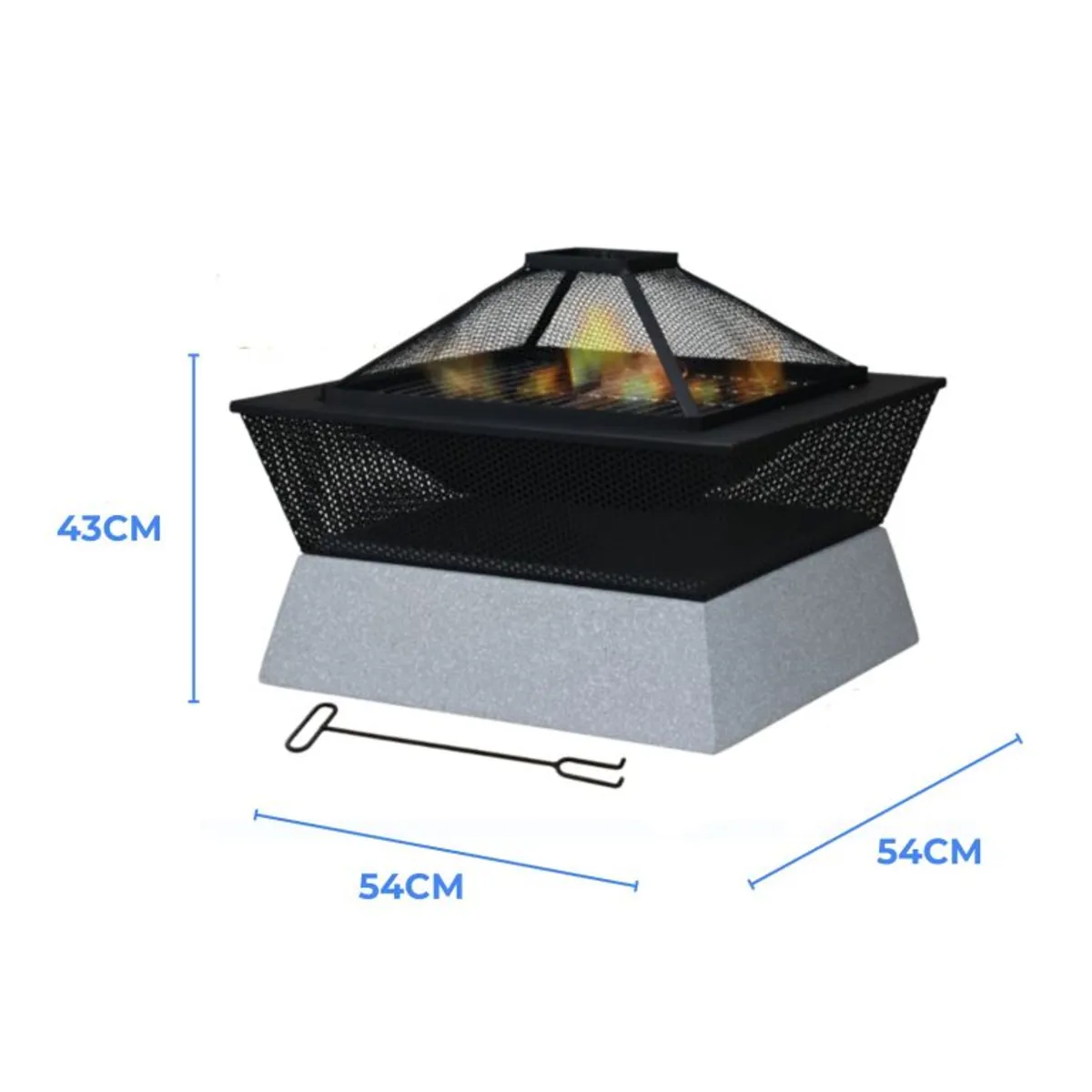 IGPRO - Fogon Parrilla A La Piedra 55x55x425cm