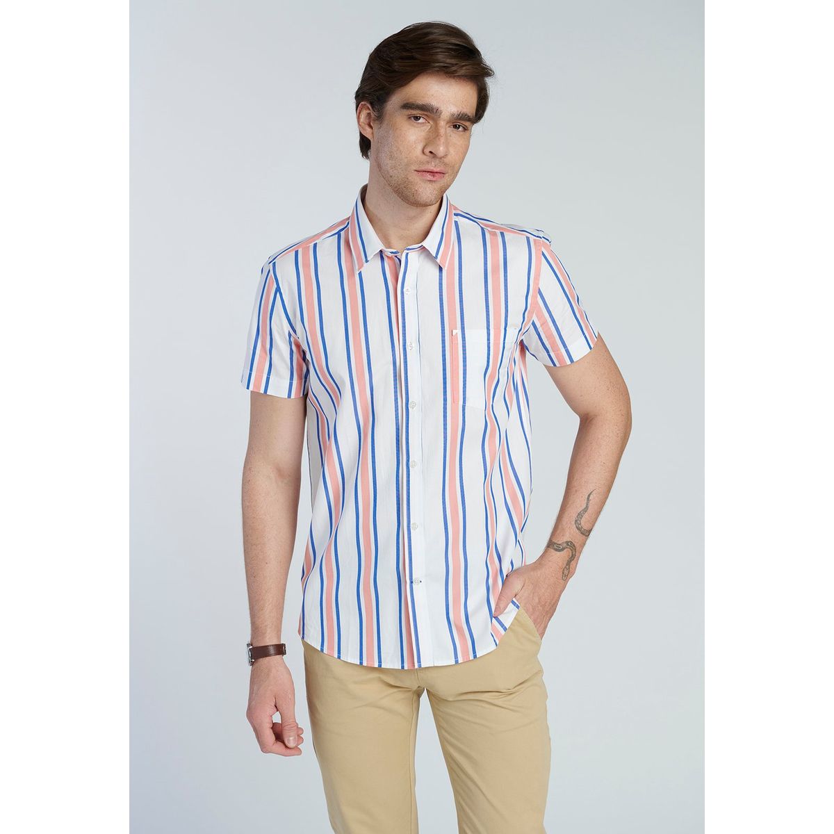 NEW MAN - Camisa Hunting Naranjo New Man