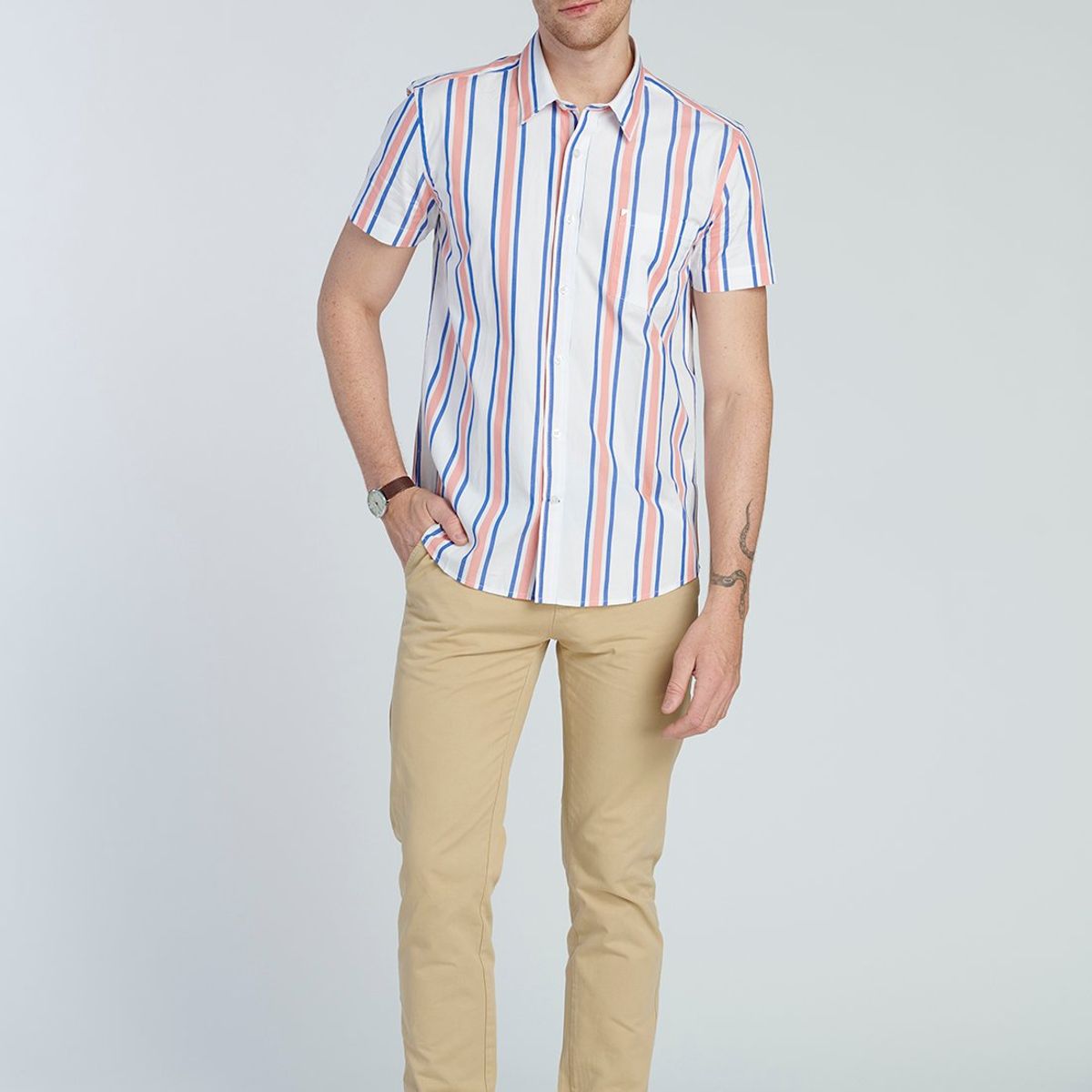 NEW MAN - Camisa Hunting Naranjo New Man