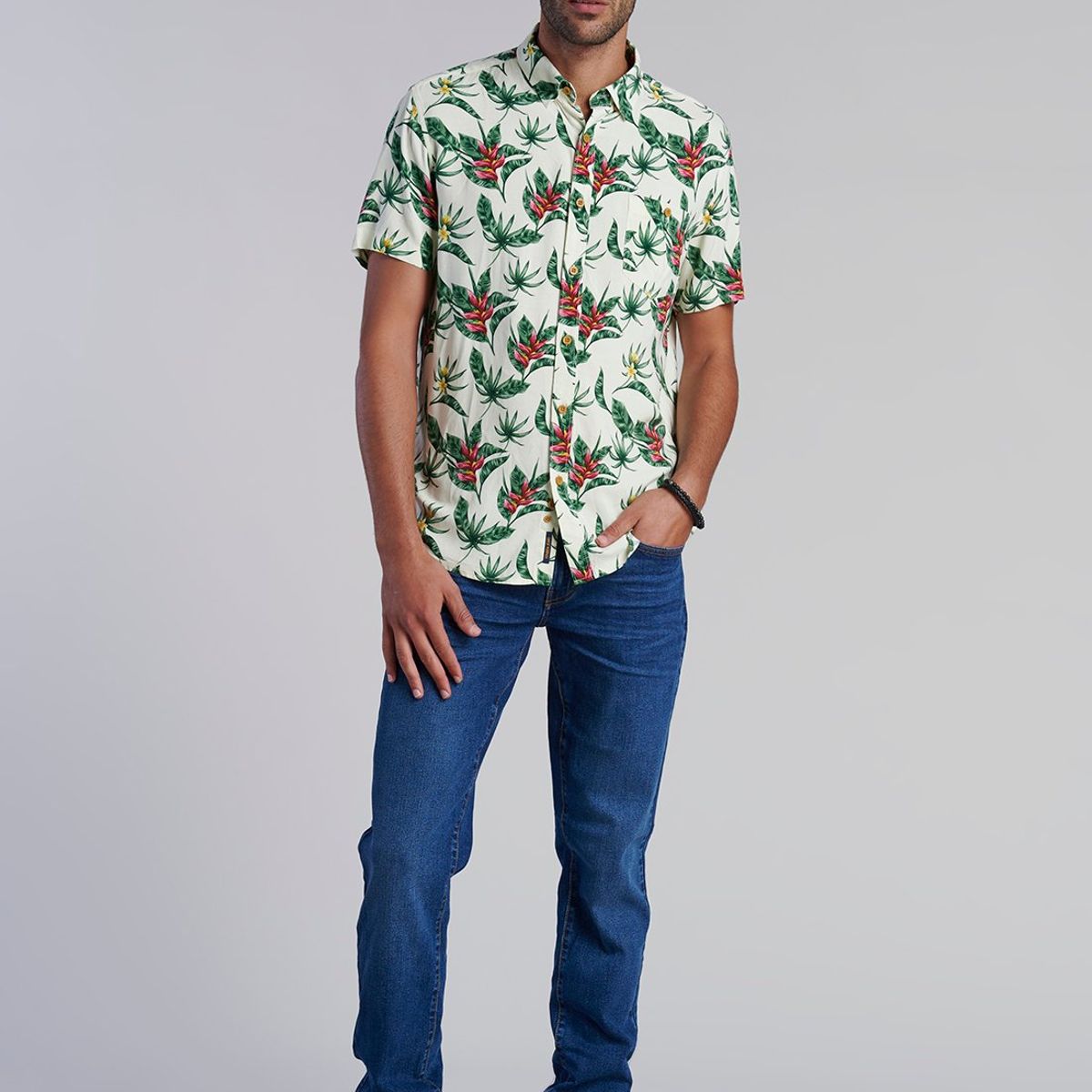 FEROUCH - Camisa Estampada Dublin Fj Beige Ferouch