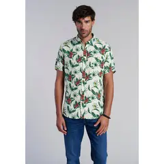 FEROUCH - Camisa Estampada Dublin Fj Beige