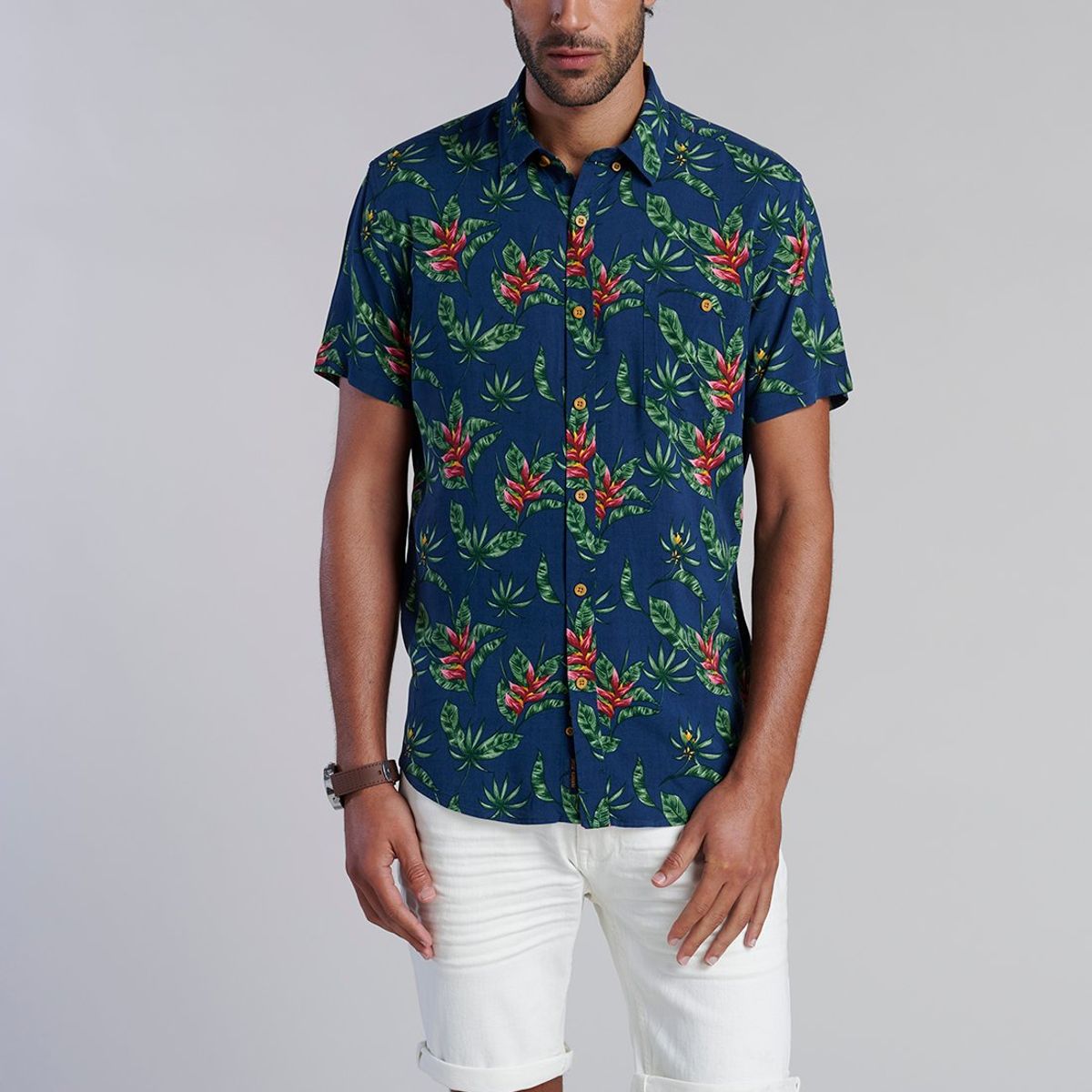 FEROUCH - Camisa Estampada Dublin Fj Azul Ferouch