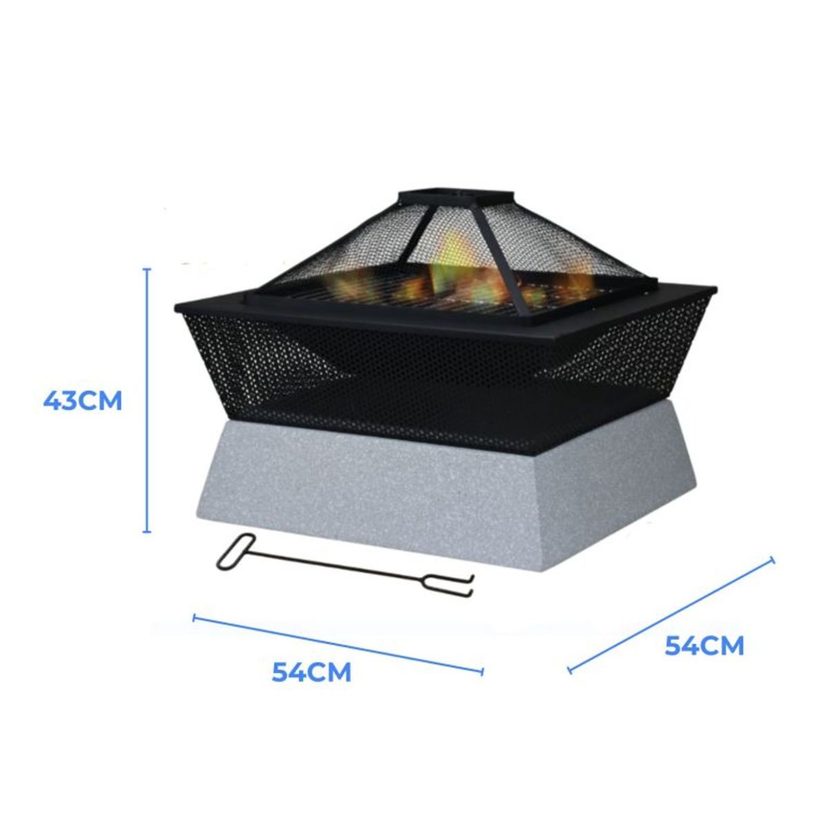 IGPRO - Fogon Parrilla A La Piedra 54x54x43cm