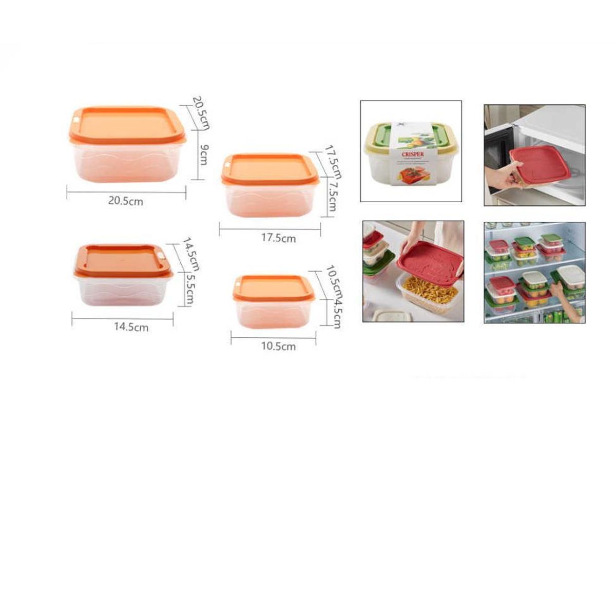 GENERICO - Set Emvase Hermetico 4 pcs