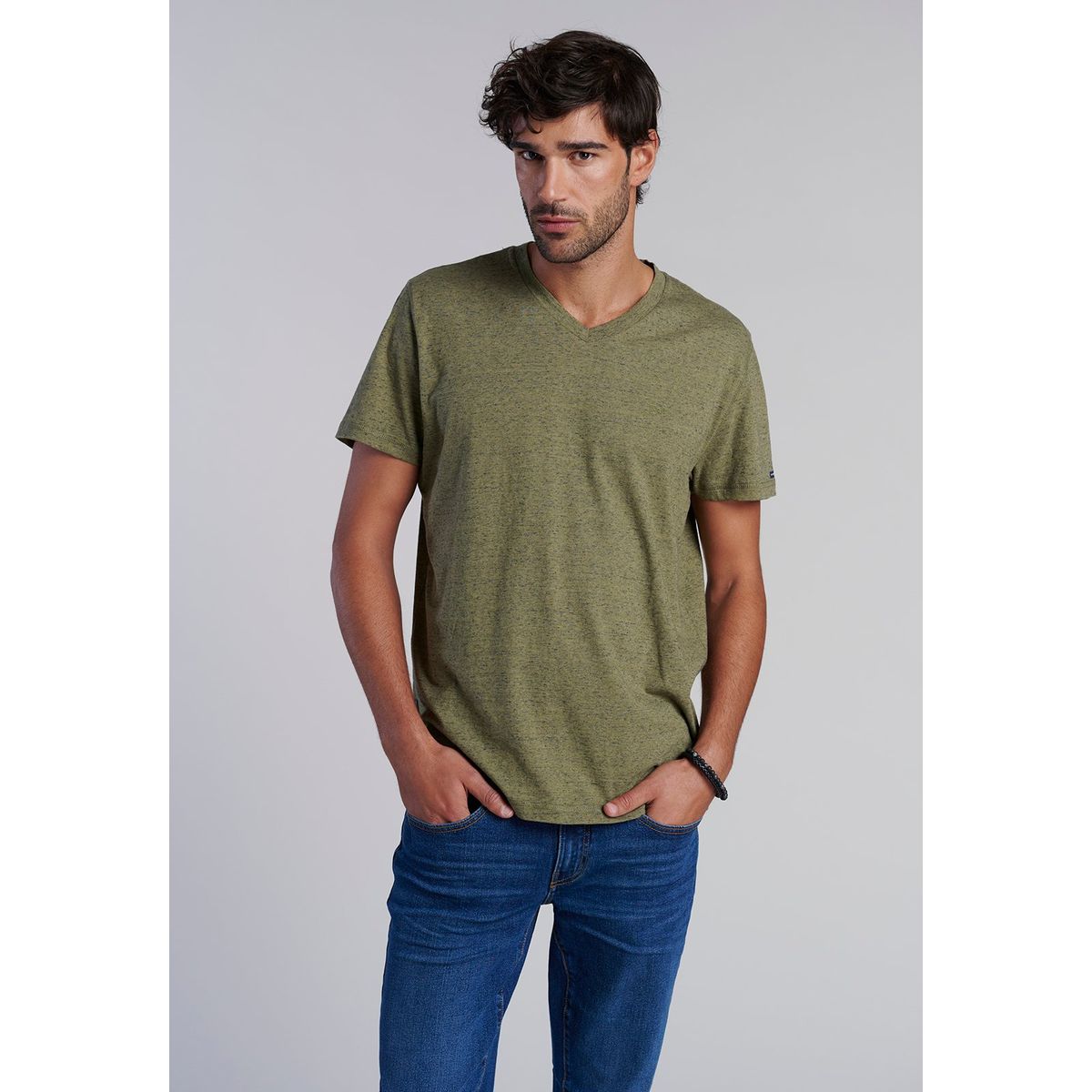 FEROUCH - Polera V Neck Alaska Verde Ferouch