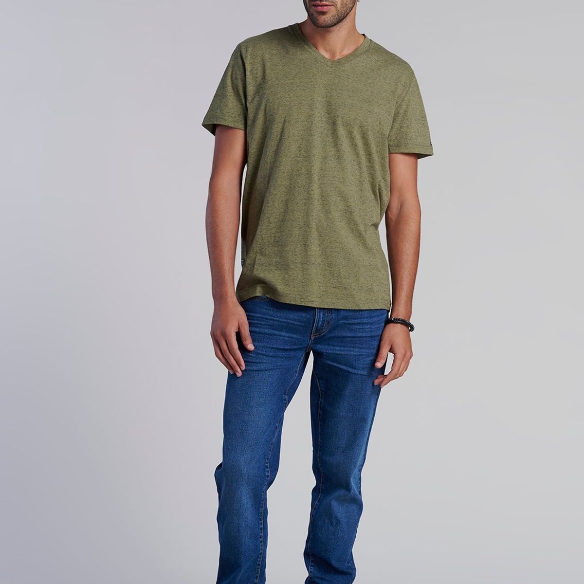 FEROUCH - Polera V Neck Alaska Verde Ferouch