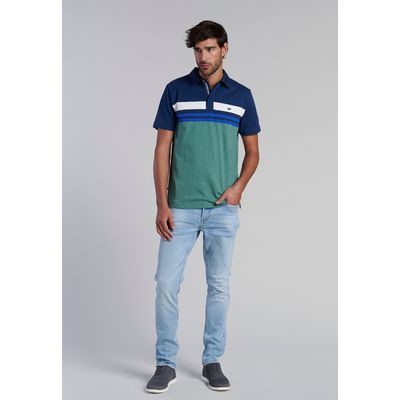 Imagen 2 del producto Polera Polo Rayas Chicago Verde