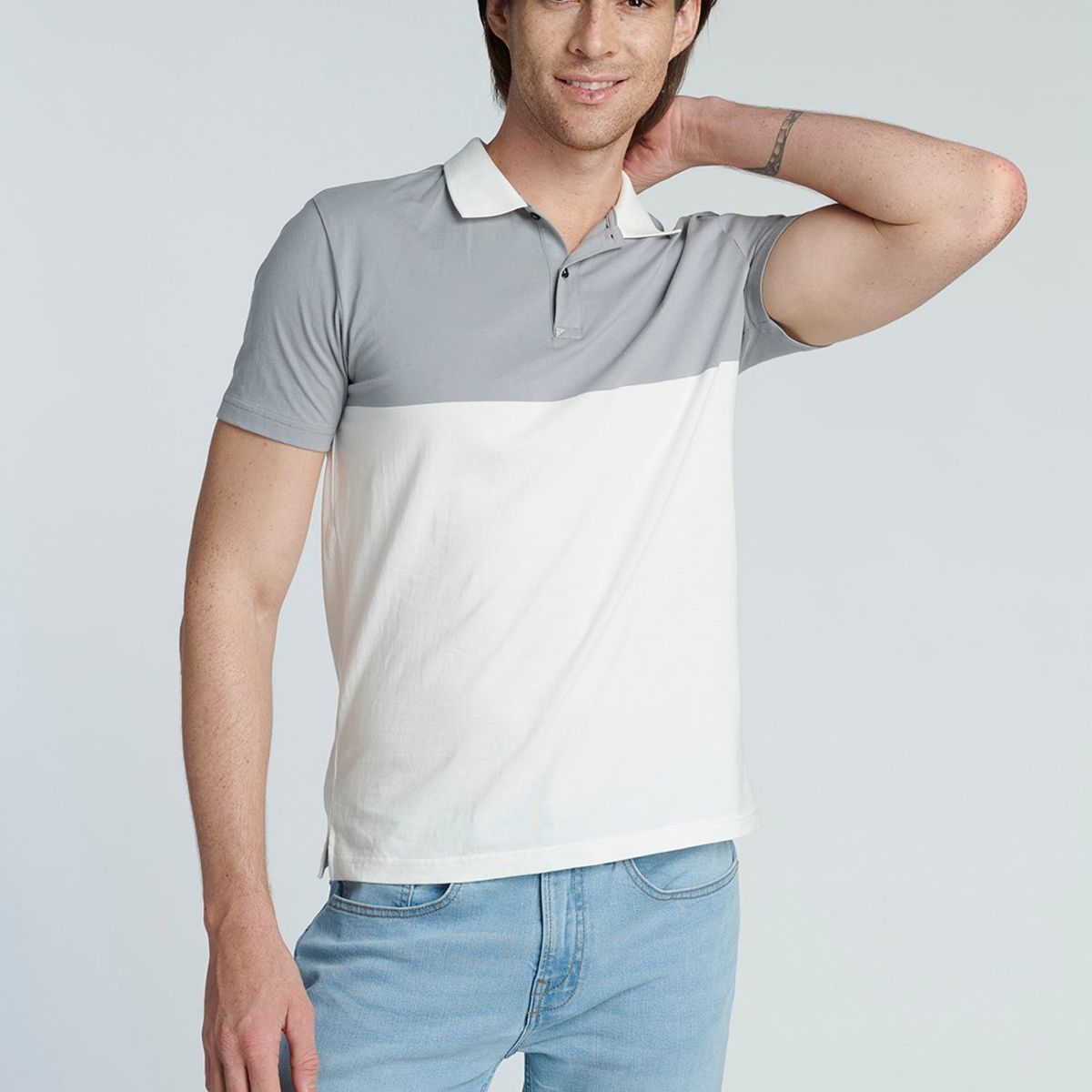 NEW MAN - Polo Trujillos Gris New Man