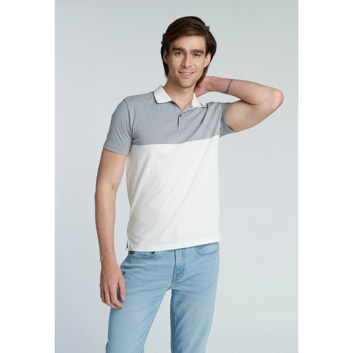 NEW MAN - Polo Trujillos Gris New Man
