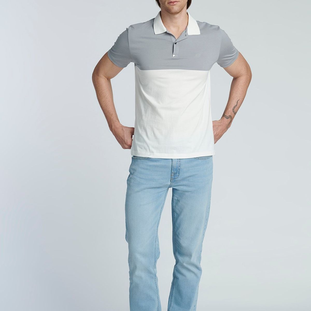 NEW MAN - Polo Trujillos Gris New Man