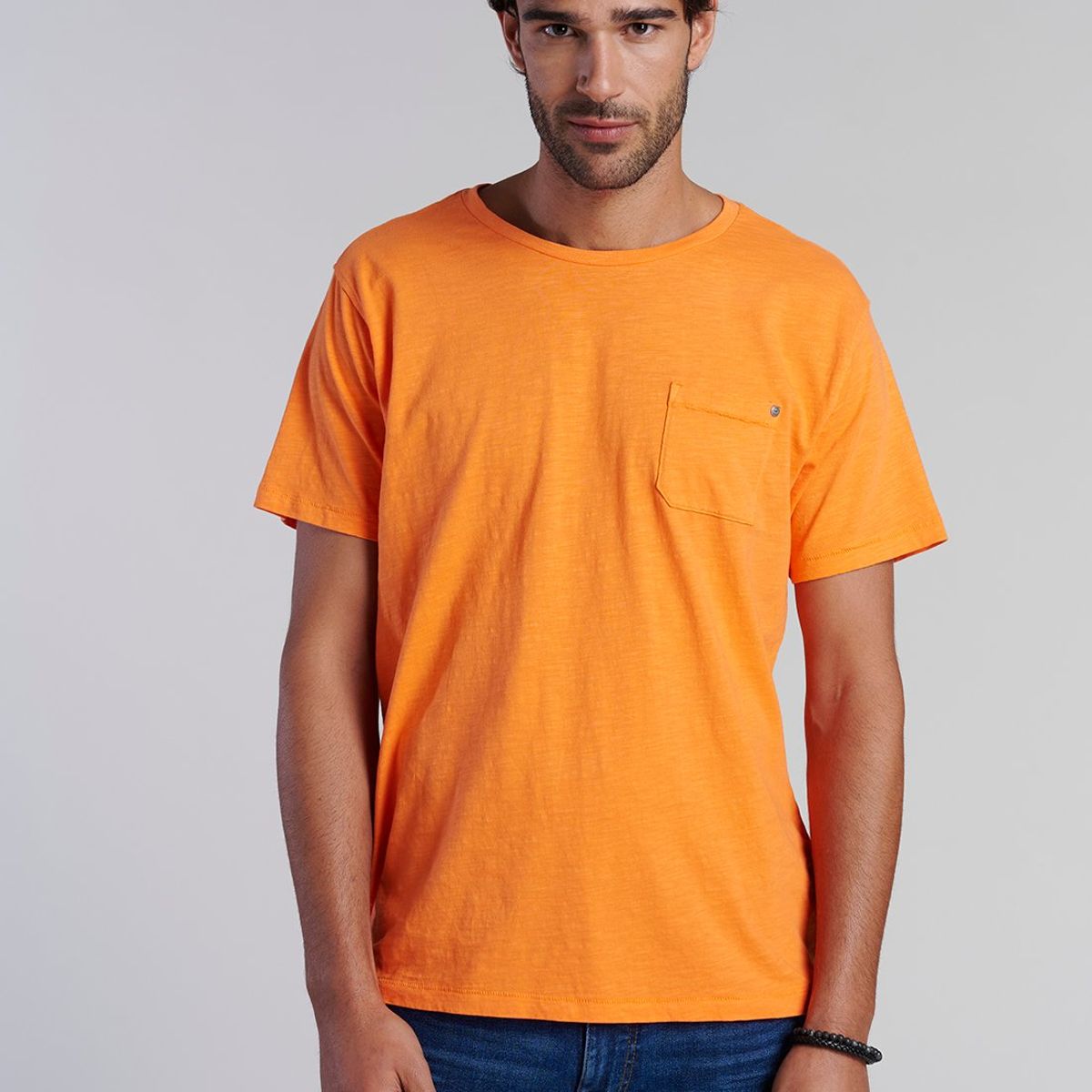 FEROUCH - Polera Bolsillo Boston Naranjo Ferouch