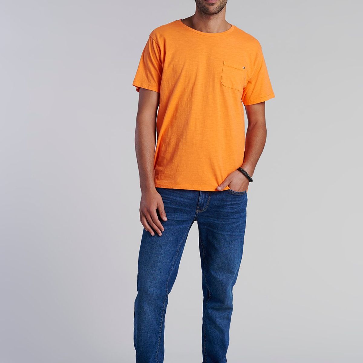 FEROUCH - Polera Bolsillo Boston Naranjo Ferouch