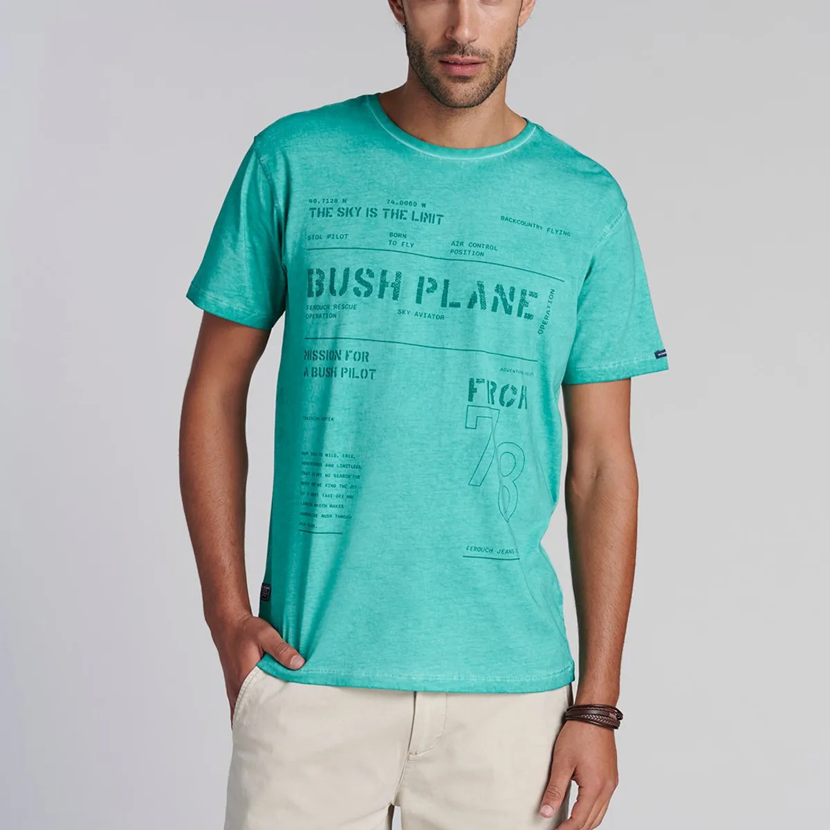 FEROUCH - Polera Seattle Verde Ferouch