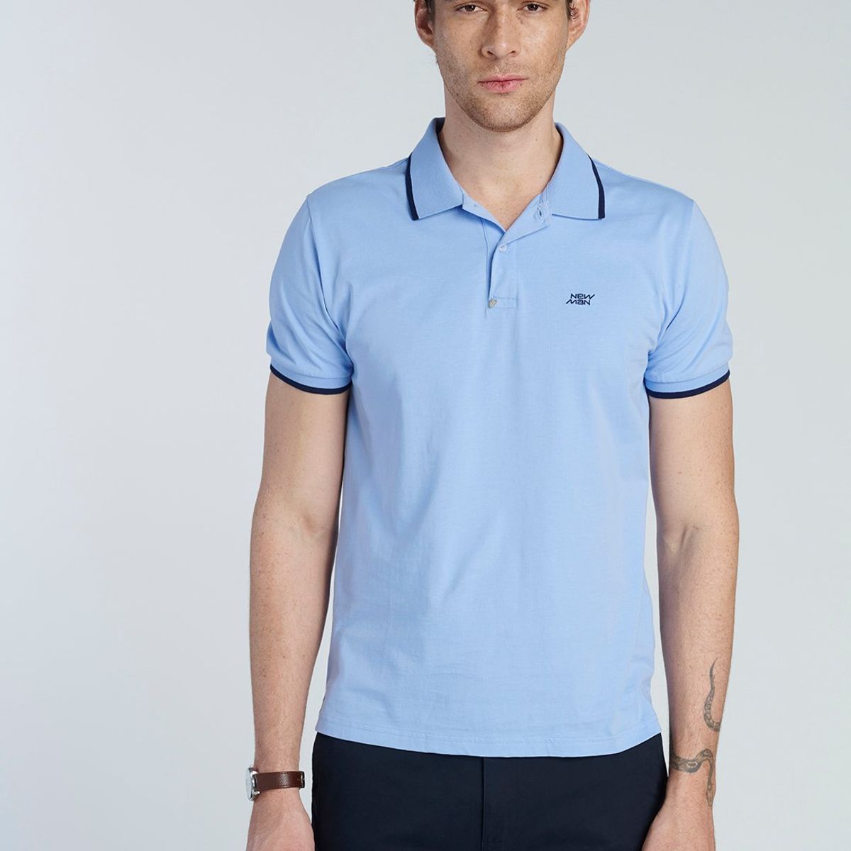 NEW MAN - Polo Salamanca Celeste New Man