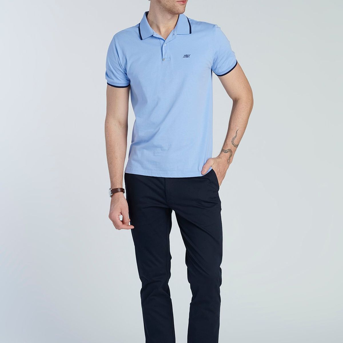 NEW MAN - Polo Salamanca Celeste New Man