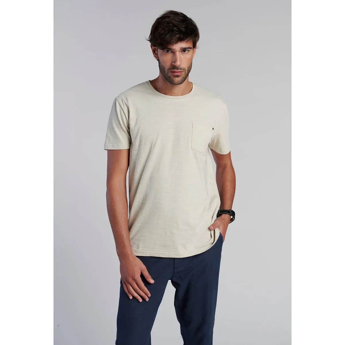 FEROUCH - Polera Bolsillo Idaho Beige Ferouch
