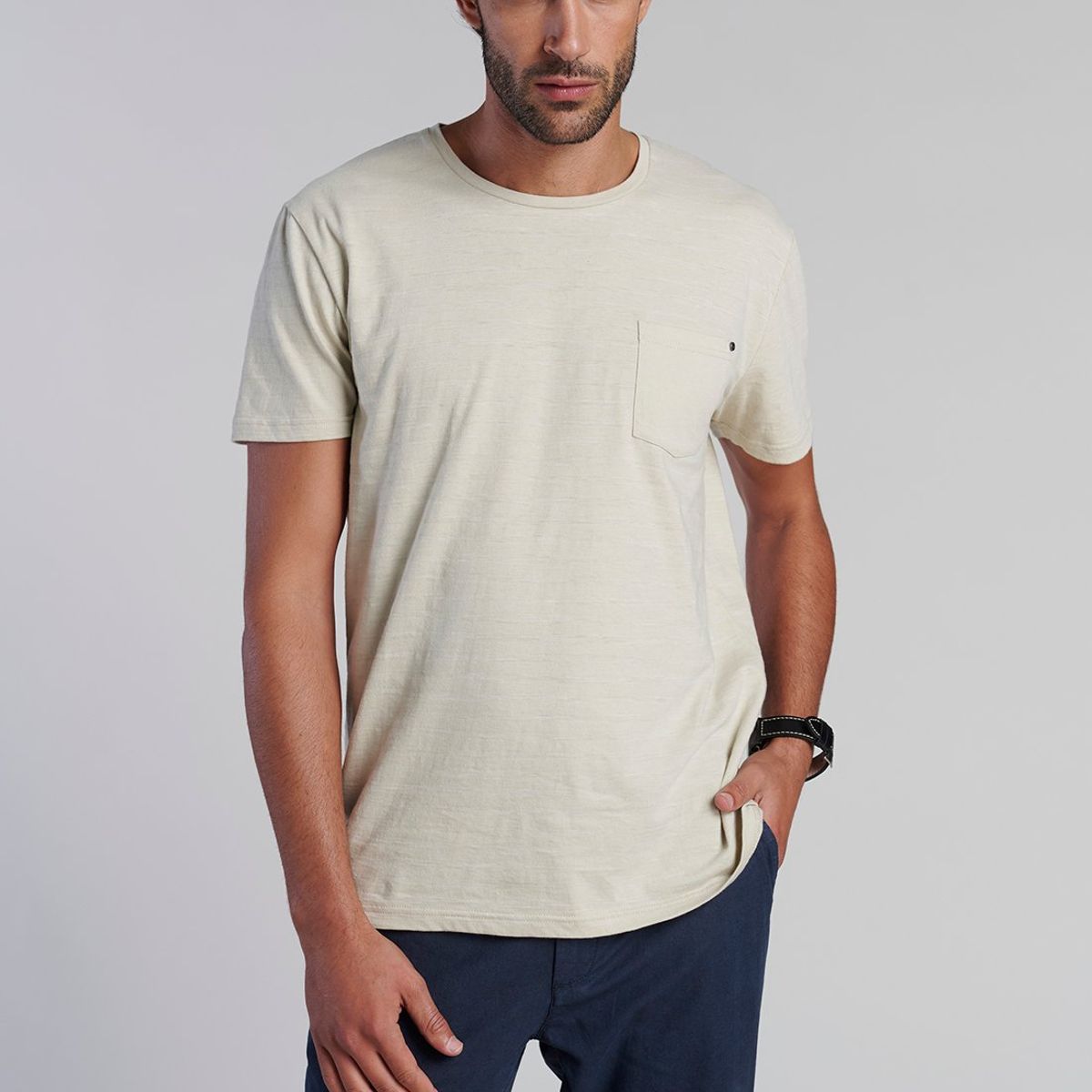 FEROUCH - Polera Bolsillo Idaho Beige Ferouch