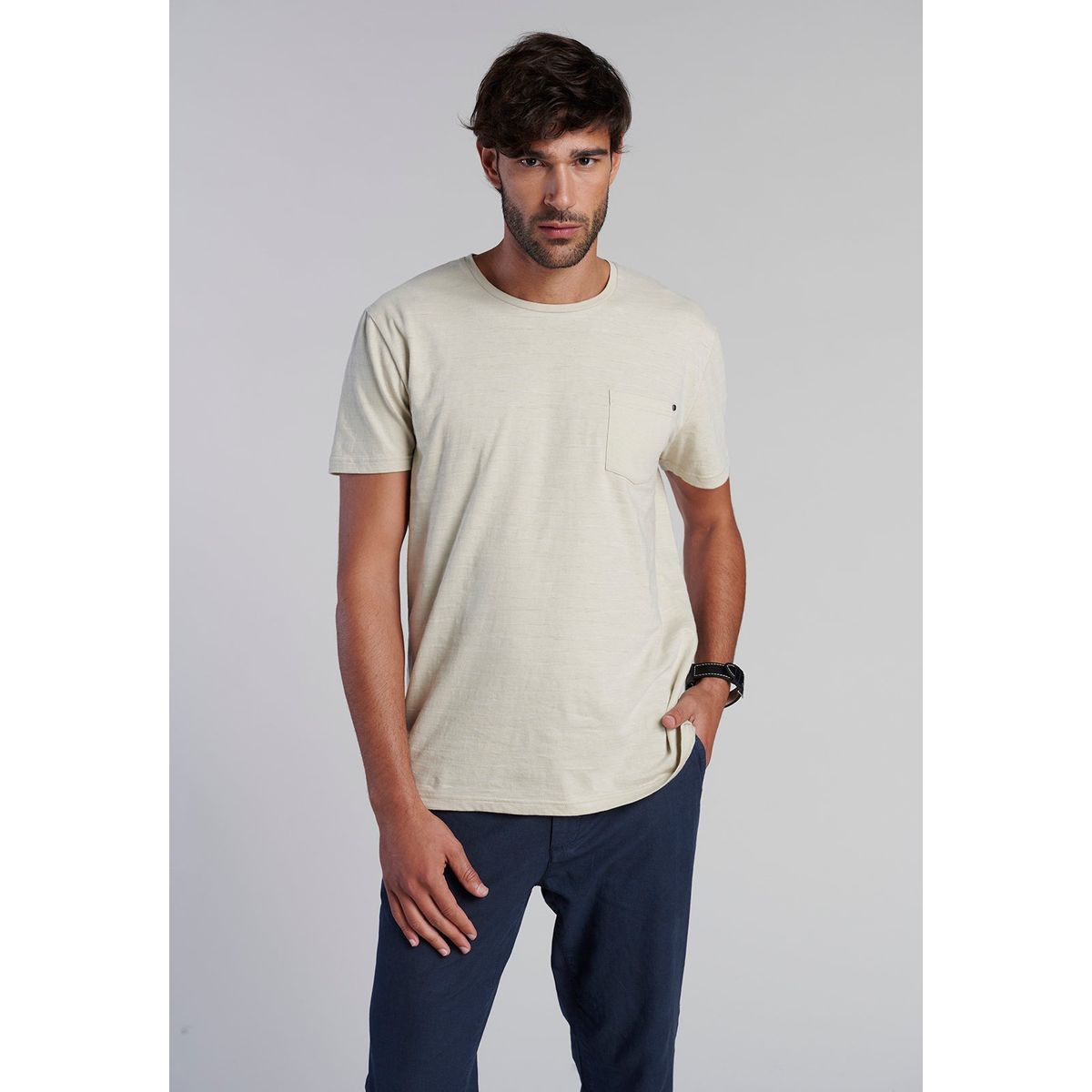 FEROUCH - Polera Bolsillo Idaho Beige Ferouch