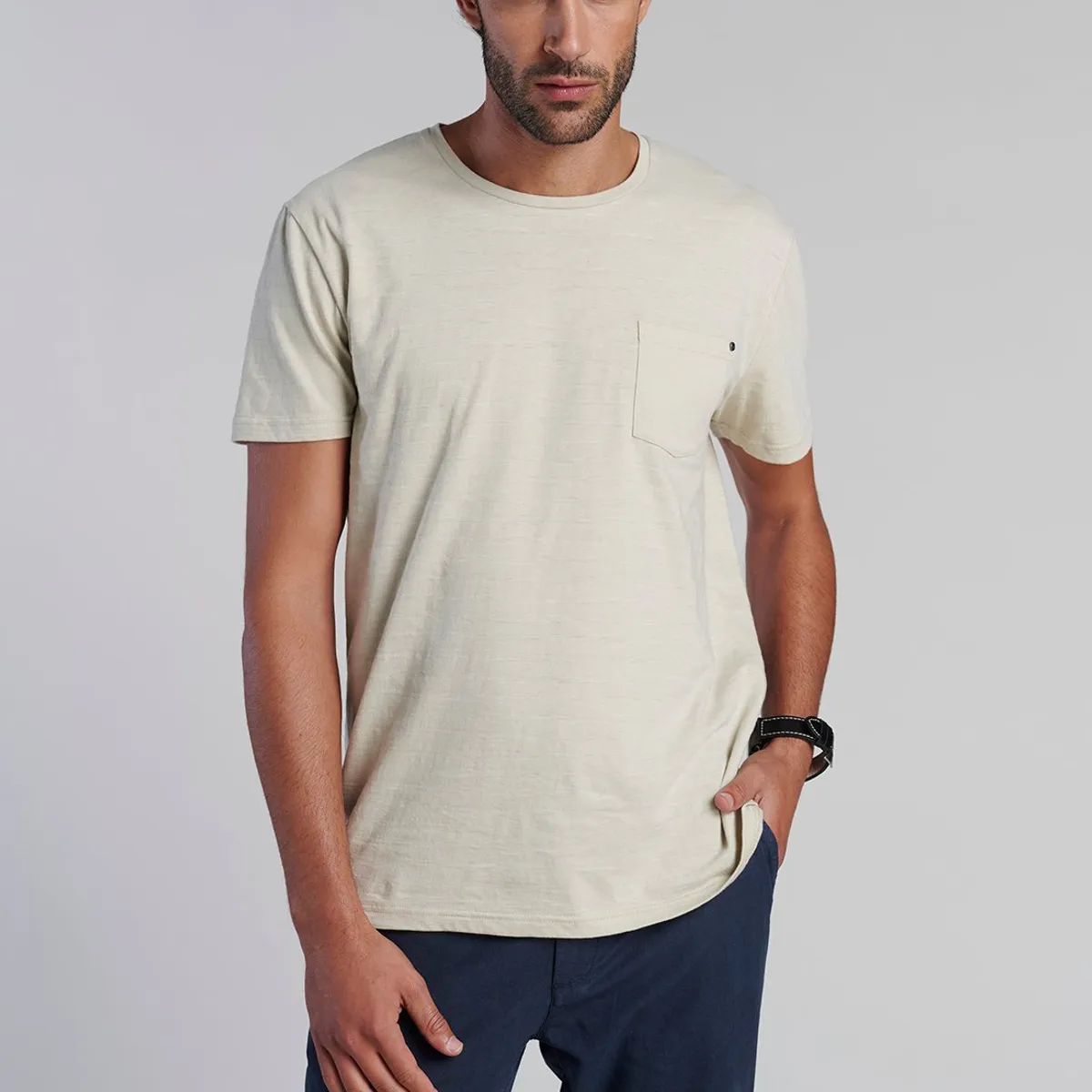 FEROUCH - Polera Bolsillo Idaho Beige Ferouch