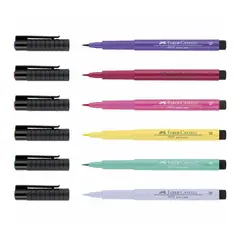 FABER-CASTELL - Rotulador Pitt Artist Pen Brush Manga Shojo 6 colores