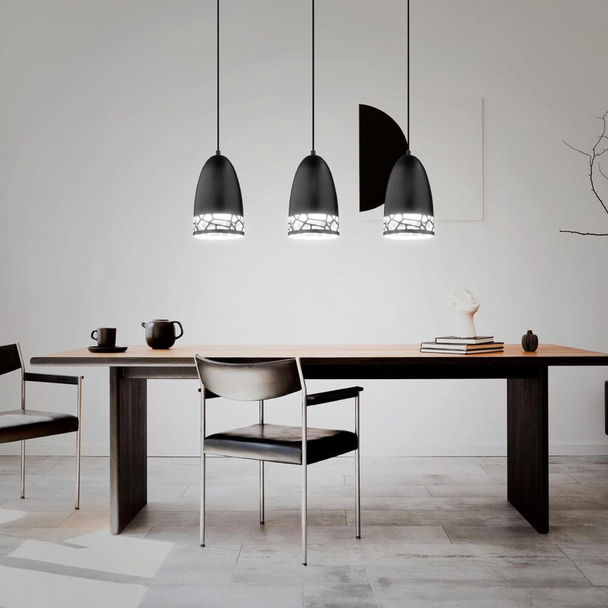 EGLO - Lámpara Colgante Savignano Acero E27 3X60w