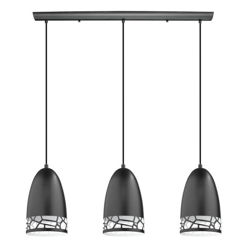 EGLO - Lámpara Colgante Savignano Acero E27 3X60w Cod97444