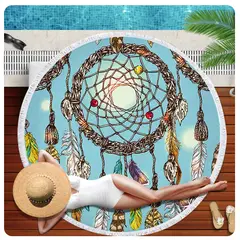 GENERICO - Toalla para playa redonda con diseños
