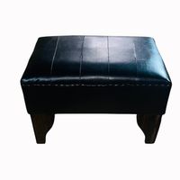 Banqueta Lineal Negro Eco Cuero 60x40x40 Rimar