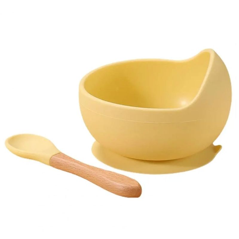GENERICO - Plato de silicona y cuchara para bebé