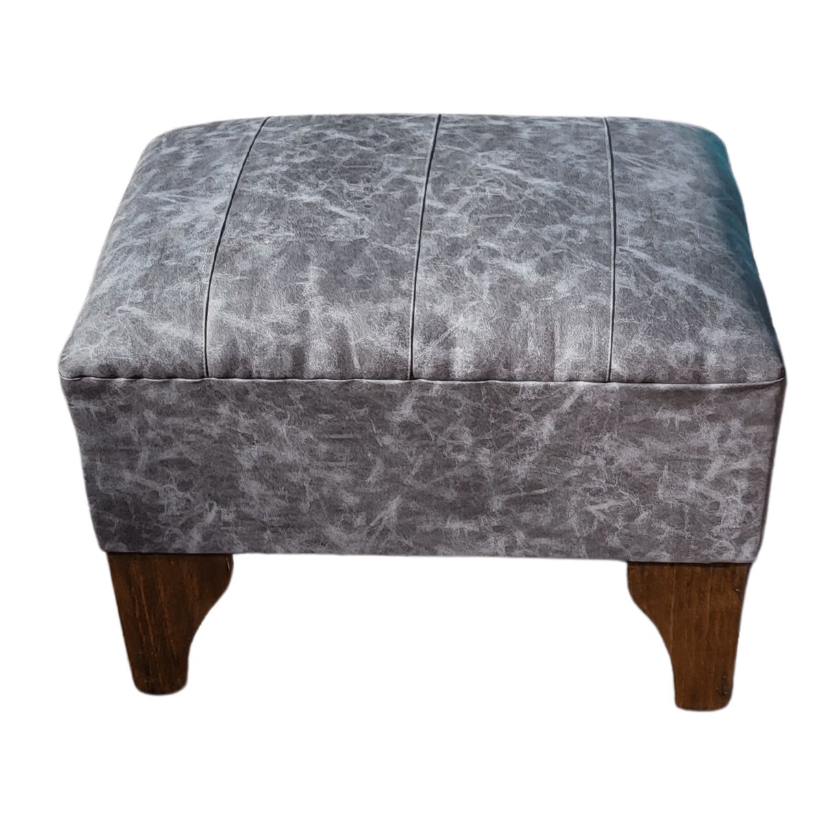 GENERICO - Banqueta Lineal Gris Eco Cuero 60x40x40 Rimar