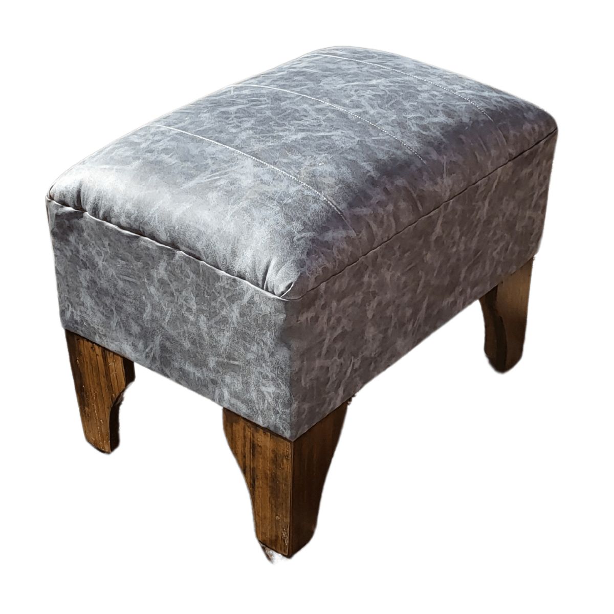 GENERICO - Banqueta Lineal Gris Eco Cuero 60x40x40 Rimar